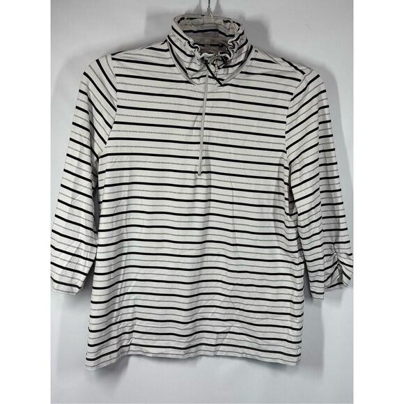 B10 - Zenergy Golf by Chico's 1/4 Zip 3/4 Sleeve Pull Over Chico Size 2/Large 12 - Picture 1 of 8